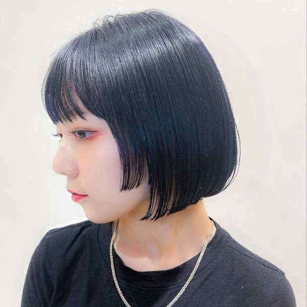 姫カット＆ミニボブ/暗髪/顔周りカット