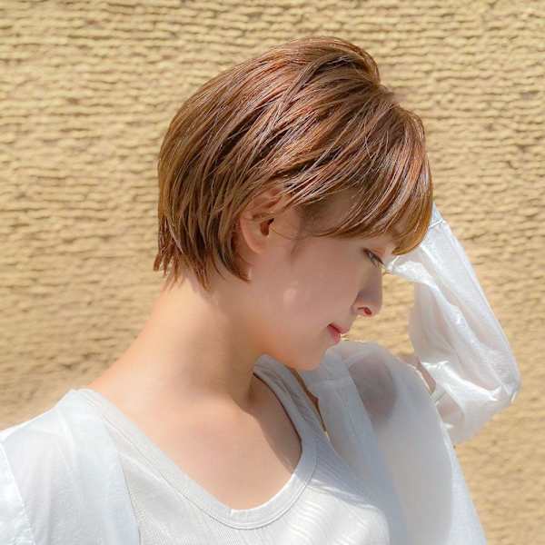 愛されひし形ショート/ショートボブ/ハイトーン