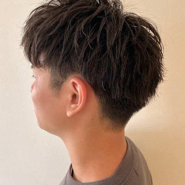 ツーブロック×ナチュラルパーマ