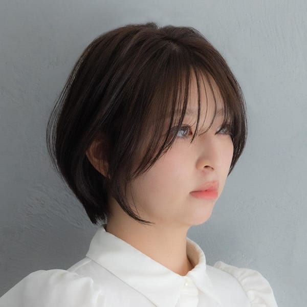 品よく魅せる丸みショートボブ|HAIR & MAKE EARTH 大崎店