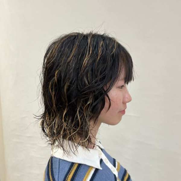 パーマ＋ハイライト