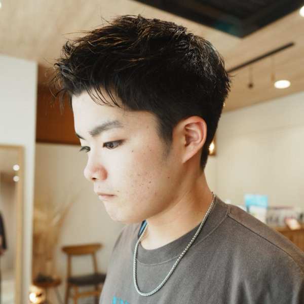 スパイキーショート長めメンズカット
