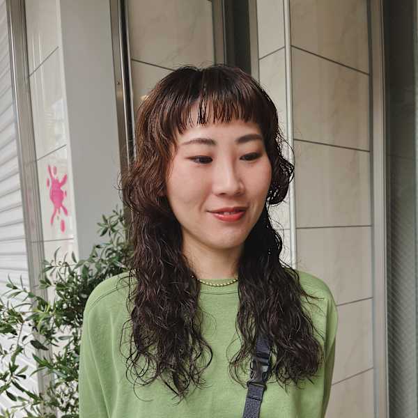 マッシュロングパーマデザインカット