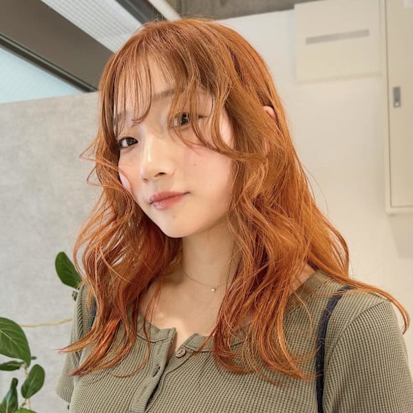 hinari/オレンジカラー/ブリーチカラー/ハイトーン