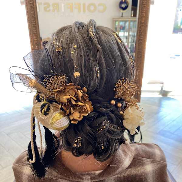 成人式/前撮り/ヘアセット/シニヨン