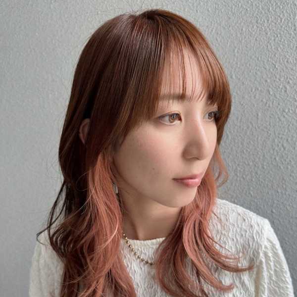 アプリコットオレンジ/インナーカラーピンク/インナーカラー