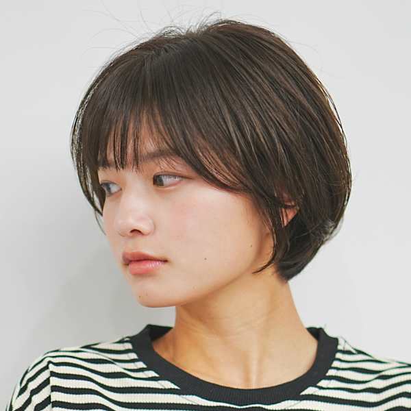 前下がりショート・ボブ/絶壁解消/前髪あり/40代/30代