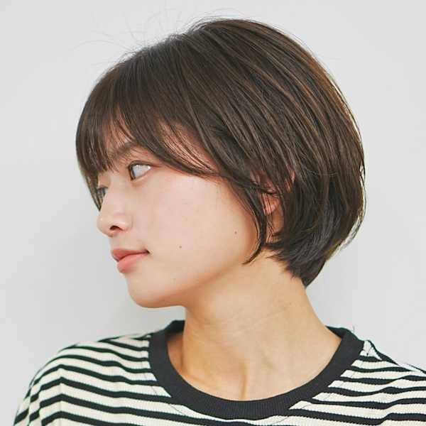 前下がりショート・ボブ/絶壁解消/前髪あり/40代/30代