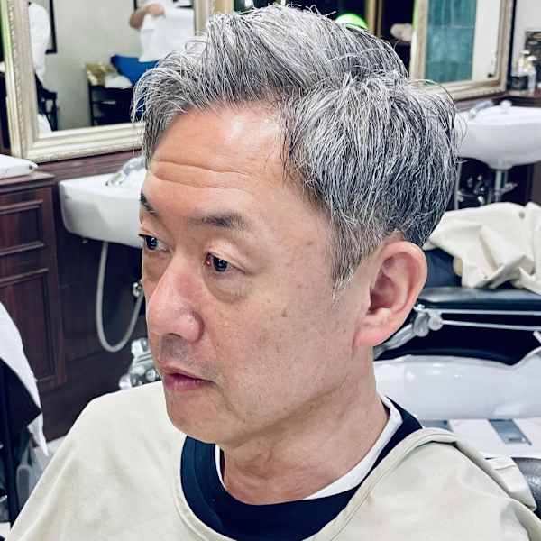 【50代 男性】ロンドン七三ツーブロック（大宮/バーバー）