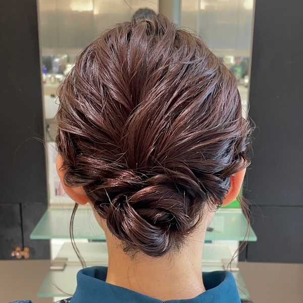 ヘアセット/ヘアアレンジ/結婚式参列/ミディアム