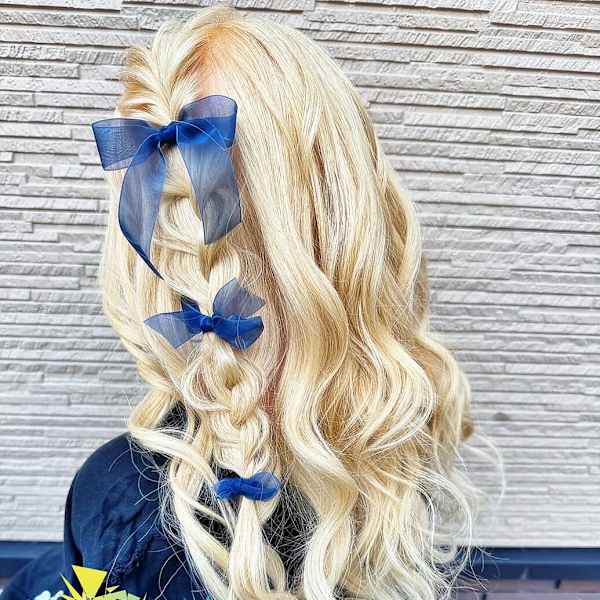 【ヘアセット】 リボンで魅せる韓国風ゆるふわガーリーヘア