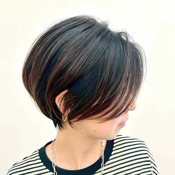 大人キレイ/丸みショートボブヘア