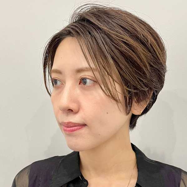 前下がりショート・ボブ/絶壁解消/前髪あり/40代/30代