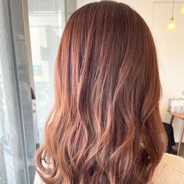 大人可愛いピンクブラウン/ミディアム/ウェーブカール|beauty:beast 大名店