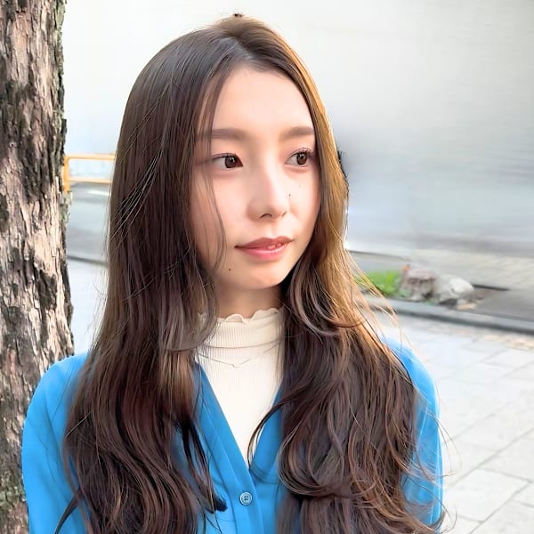 ロングレイヤー/ウェーブスタイル/アッシュベージュ|beauty:beast 大名店