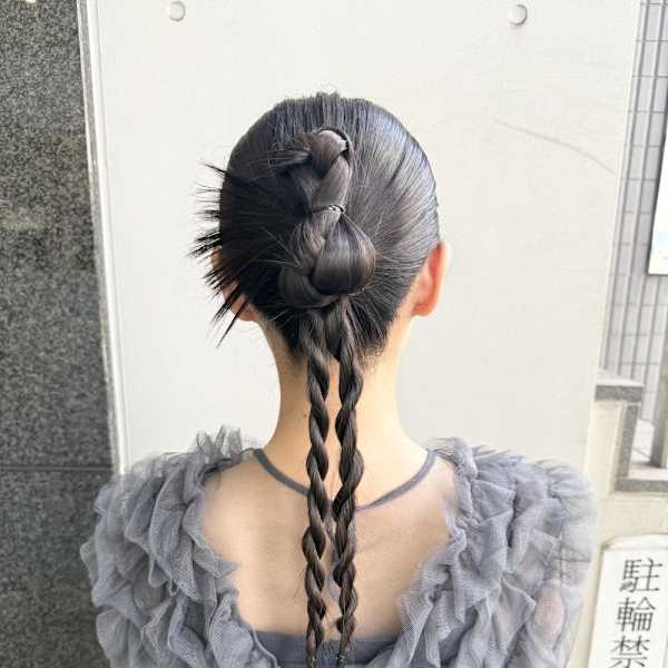 タイトアレンジ/カチモリ/編みおろし/パーティーヘア