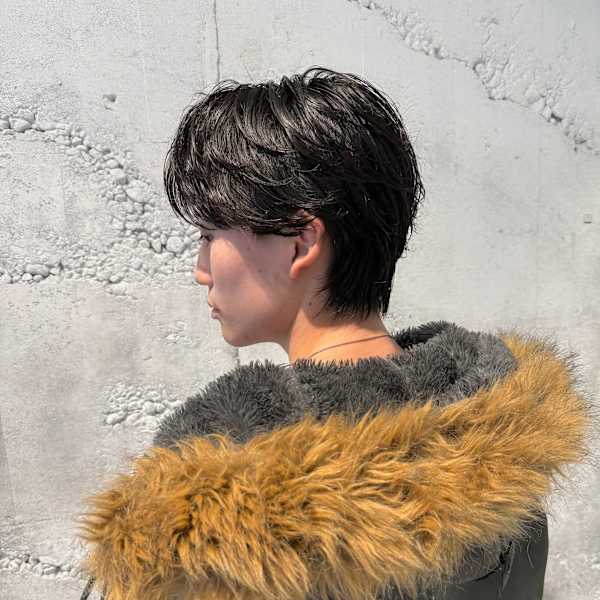 【 センターパートウルフ x ニュアンスパーマ 】