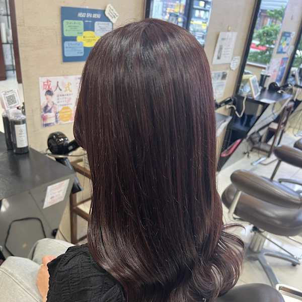 ケアカラー艶カラーカシスブラウンカラー池袋カラー