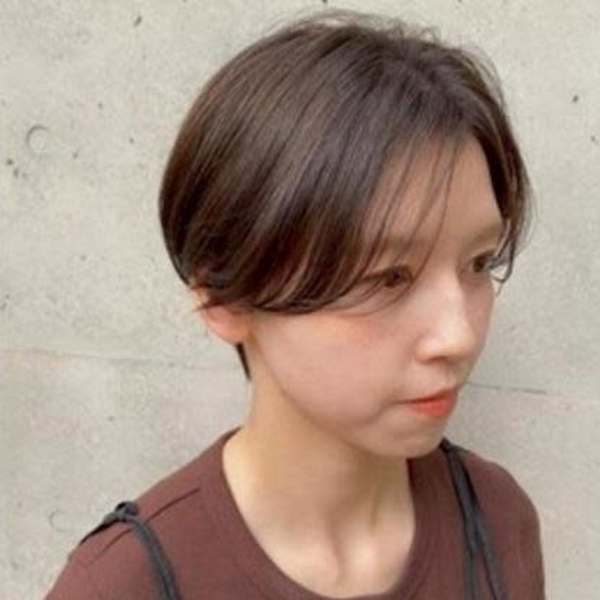 #ハンサムショート #長め前髪