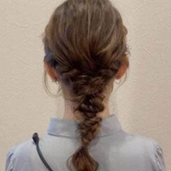 #メッシュ　#編み込みヘアアレンジ