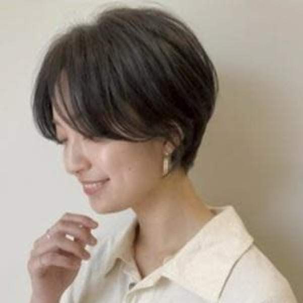 #ナチュラルショート　#黒髪ショート
