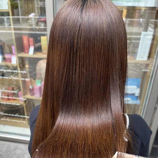 渋谷/デジタルパーマ/チェリーブラウン/フェザーパーマ