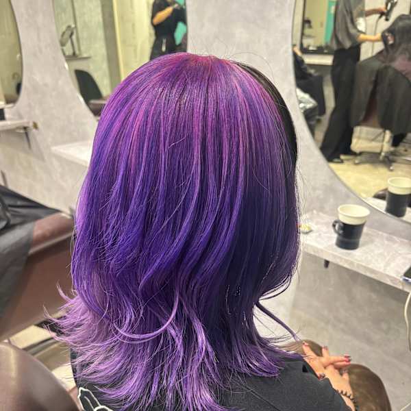 ブリーチ×原色ラベンダー