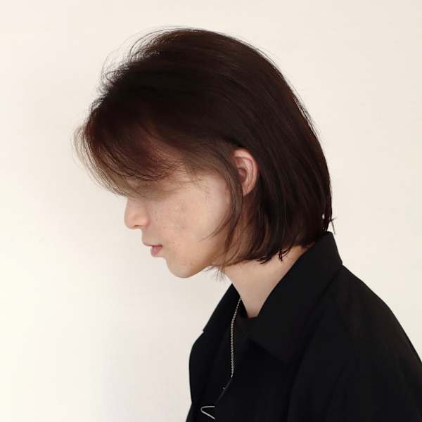 メンズボブ×ナチュラルインナーカラー