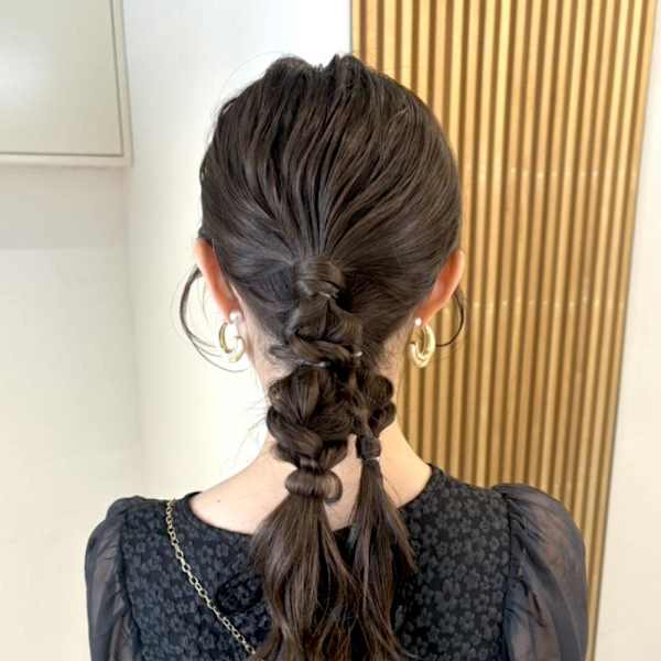 『Nanaka』ツイン編みおろし/結婚式ヘアセット