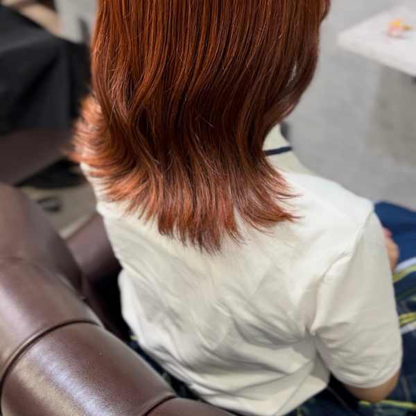 オレンジブラウン×ダブルカラー