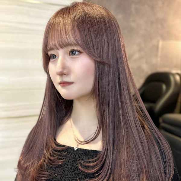 《巴結生》ピンクベージュ/レイヤーカット/大宮