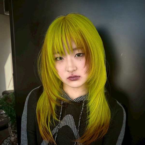 スラッシュカラー デザインカラー ハイトーン 原宿/表参道