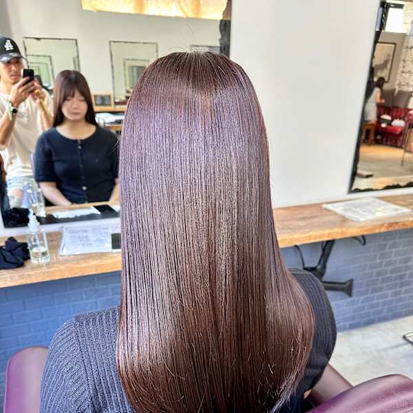 ★mocha brown × 髪質改善ストレート★|髪質改善＆ブリーチ loty