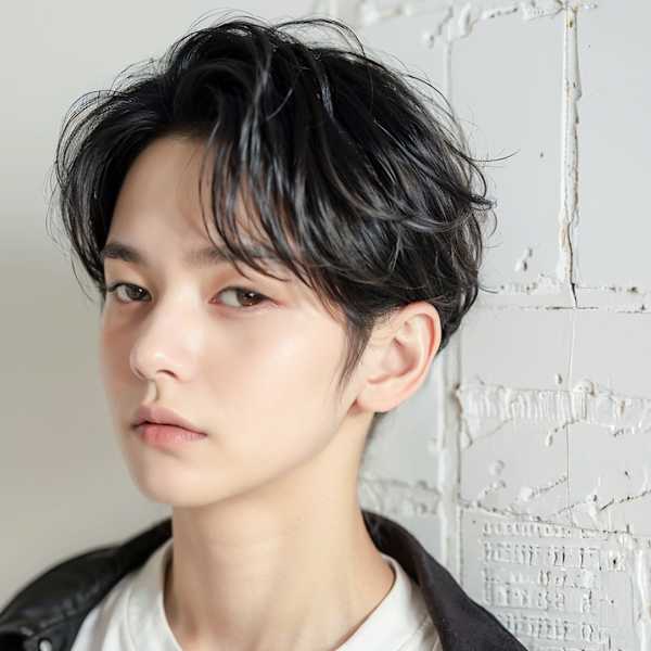 20代30代40代　黒髪ツーブロック束感＃22