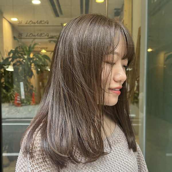 ヘーゼルベージュ/イノアカラー/ブリーチなし/似合わせカット|LOuNICA銀座