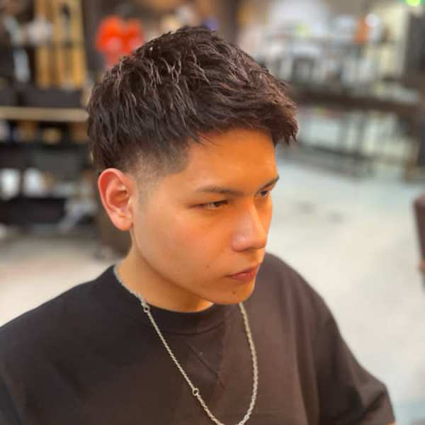 １０代２０代３０代【ソフトツイスト2ブロックショート】|メンズサロン West Side Cut Club　 メンズカット/メンズパーマ/眉毛