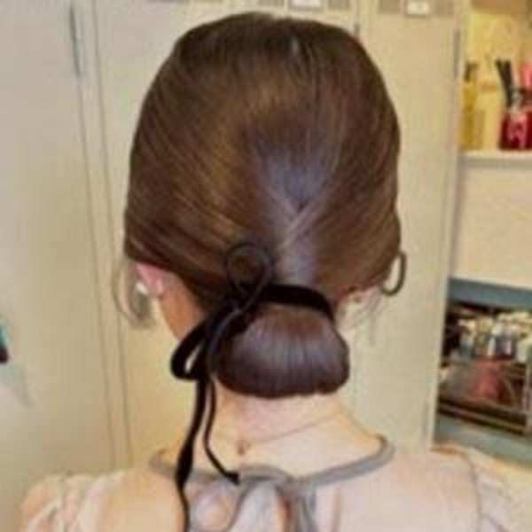 #カチモリヘア　#シンプルシニヨン