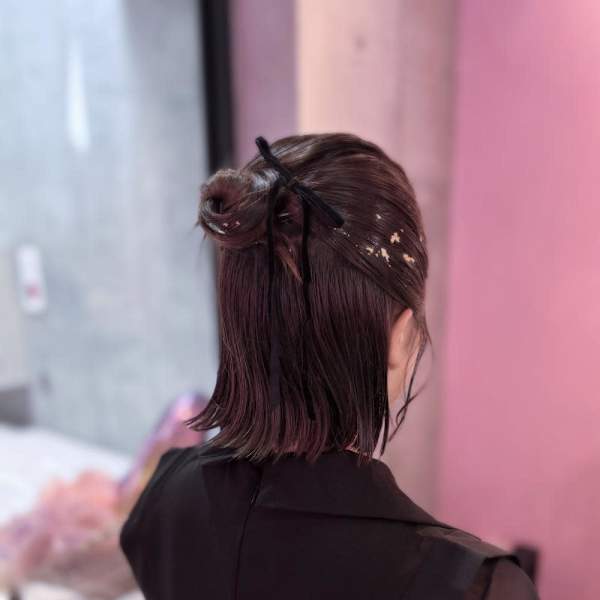 カチモリハーフアップ