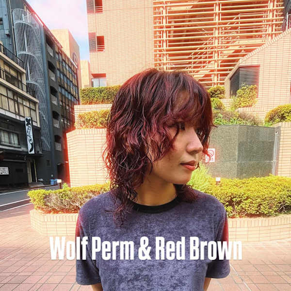 外国人風ウルフパーマ