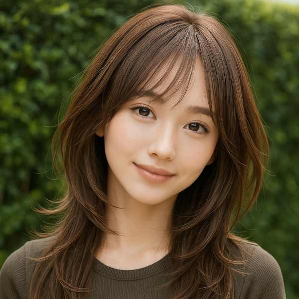 やわらかフェミニンレイヤーミディ