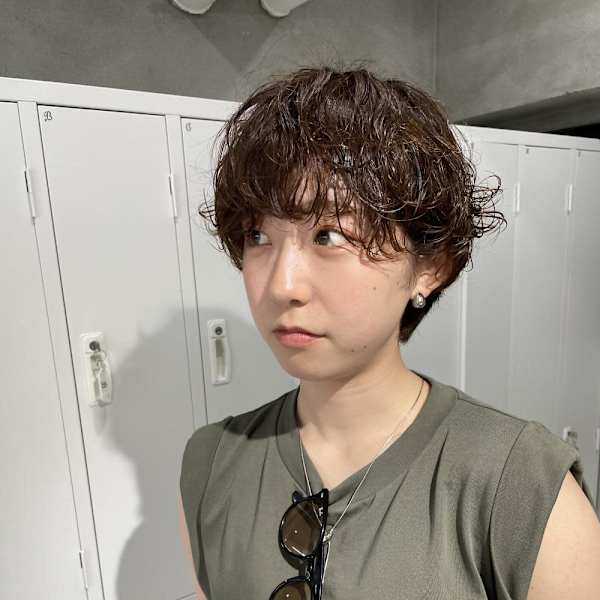 マッシュショート×パーマスタイル