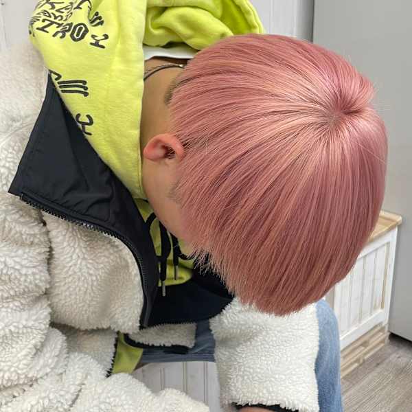 メンズピンクマッシュ