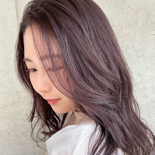 セミロング/ピンクベージュ/くびれヘア/天神大名/髪質改善/|SiLO 大名2号店