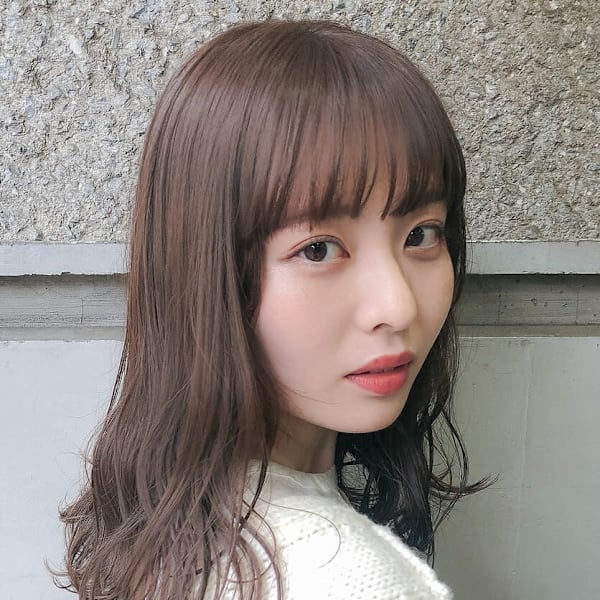 セミロング/ショコラベージュ/くびれヘア/天神大名/髪質改善|SiLO 大名2号店