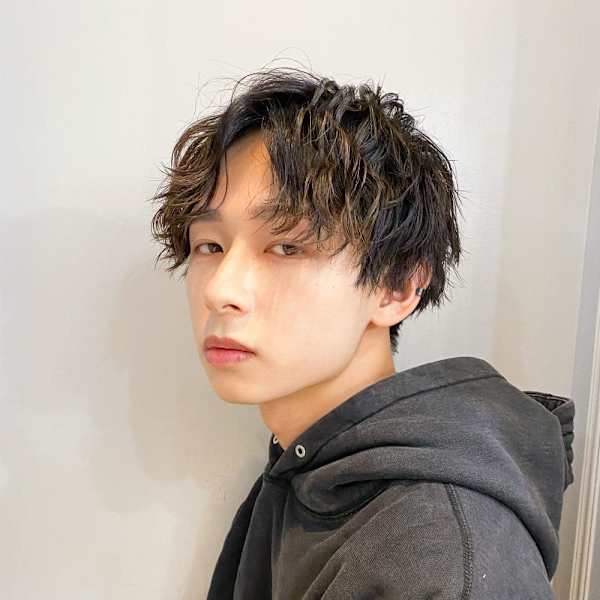 メンズパーマ波巻きパーマ刈り上げマッシュ横浜|Neolive aim 横浜店