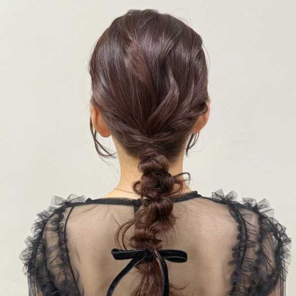 お呼ばれヘア〜編みおろしヘア〜