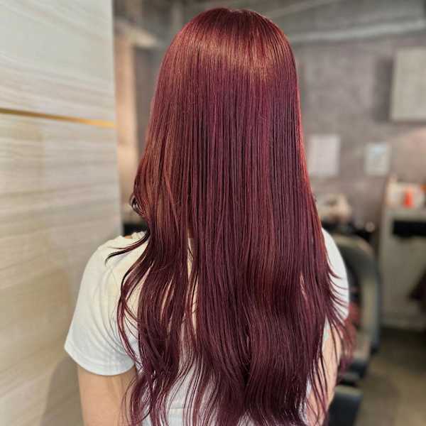 《Hina》チェリーレッド/ブリーチカラー