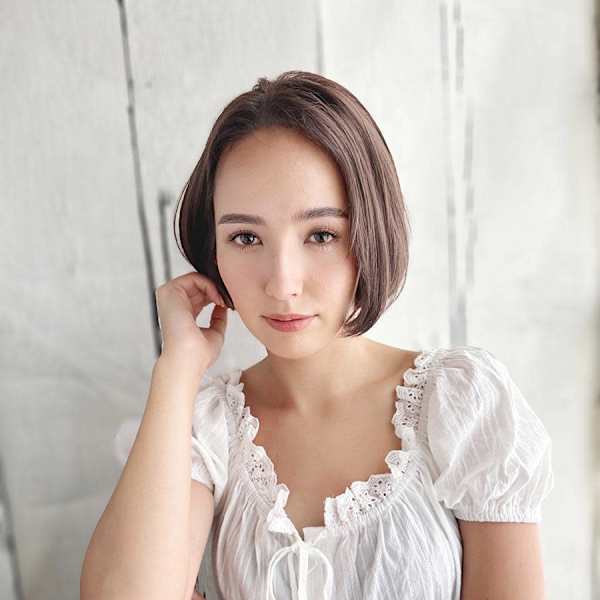 かきあげバングのワンカールボブ|hair make nalu 荻窪西口 白山神社参道通り店