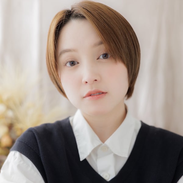 マロンベージュ前髪なしショートマッシュ パールベージュ|COVER HAIR & SPA bliss【カバーヘア アンド スパ ブリス】浦和/浦和西口店