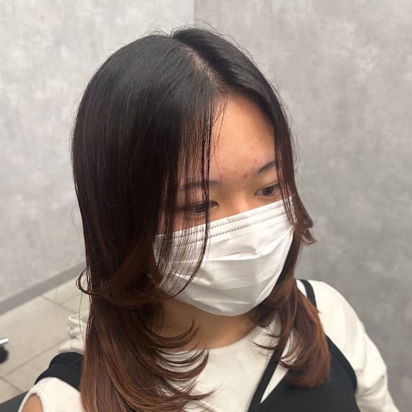 海外風レイヤーカット【レイヤーカット/顔まわりレイヤー】